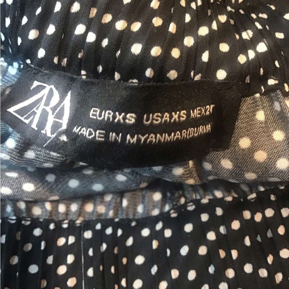 Zara wide leg micro polka dot palazzo - Picture 7 of 12